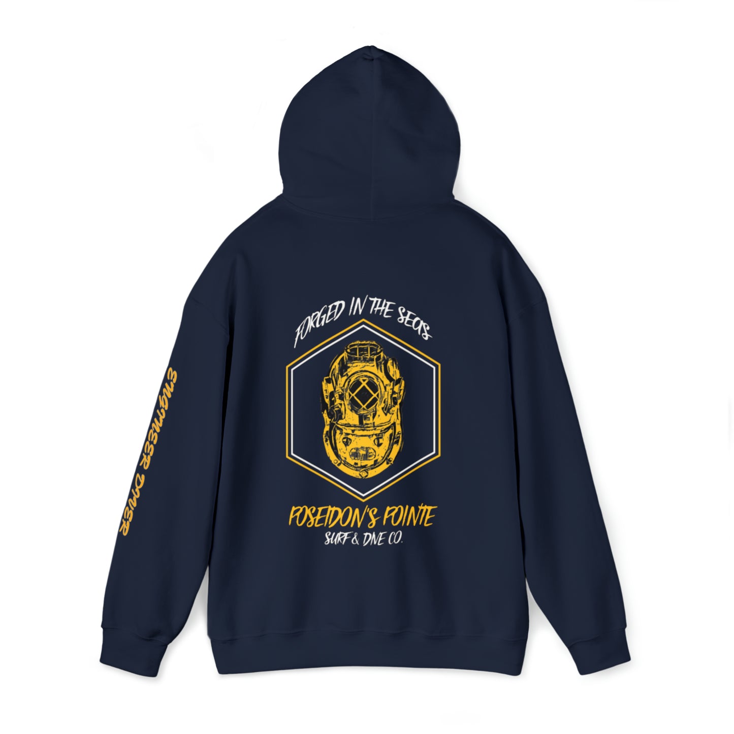 Engineer Diver - Forged in the Seas MAK V Dive Helmet - Unisex Heavy Blend™ Hooded Sweatshirt