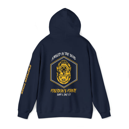 Engineer Diver - Forged in the Seas MAK V Dive Helmet - Unisex Heavy Blend™ Hooded Sweatshirt