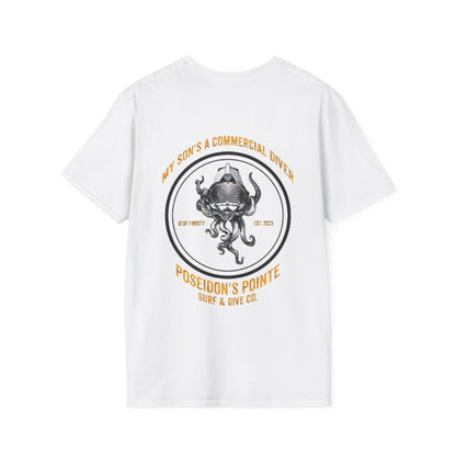 My Son's a Commercial Diver - Skullupus in Kirby Morgan Dive Helmet Unisex Softstyle T-Shirt