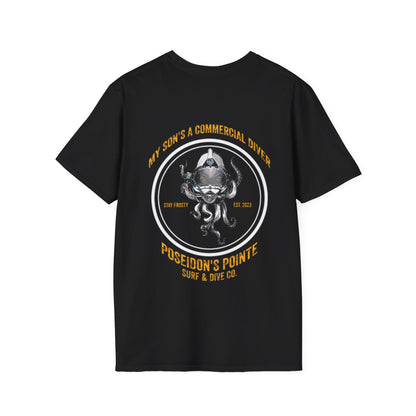 My Son's a Commercial Diver - Skullupus in Kirby Morgan Dive Helmet Unisex Softstyle T-Shirt