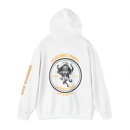 Commercial Diver - Skullupus in Kirby Morgan Helmet - Unisex Heavy Blend™ Hooded Sweatshirt