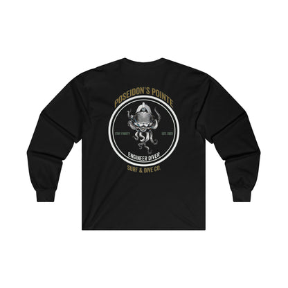 Engineer Diver (Green / Gold) - Skullupus in Kirby Morgan Helmet - Ultra Cotton Long Sleeve Tee