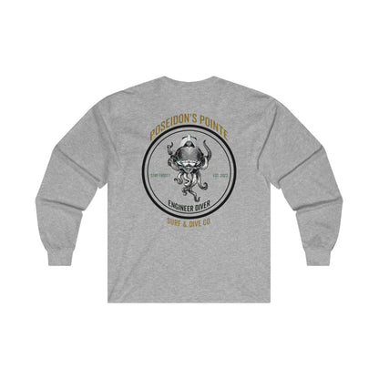 Engineer Diver (Green / Gold) - Skullupus in Kirby Morgan Helmet - Ultra Cotton Long Sleeve Tee