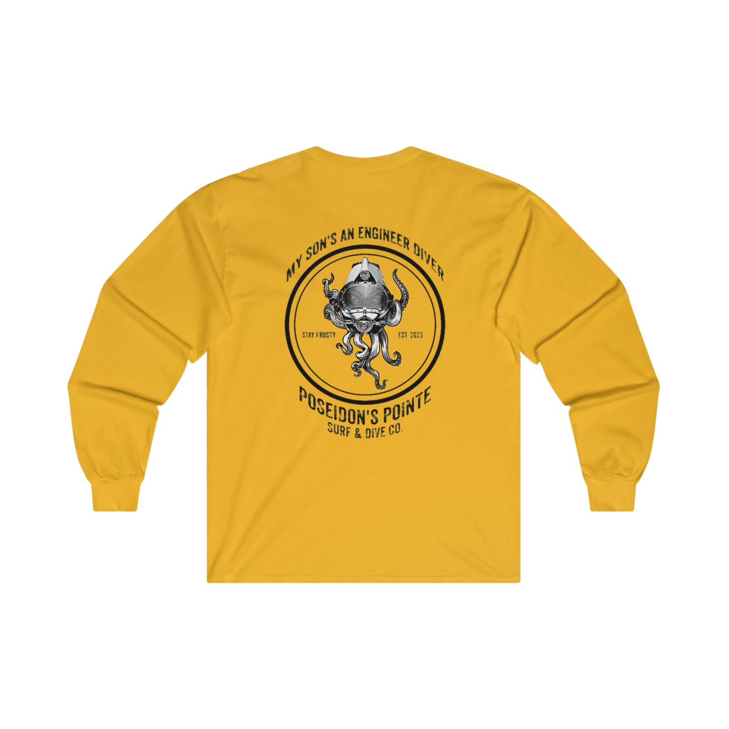 My Son's an Engineer Diver - Skullupus in Kirby Morgan Helmet - Ultra Cotton Long Sleeve Tee