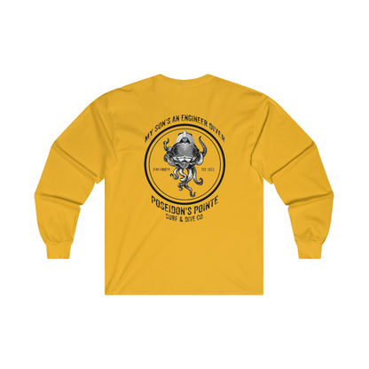 My Son's an Engineer Diver - Skullupus in Kirby Morgan Helmet - Ultra Cotton Long Sleeve Tee