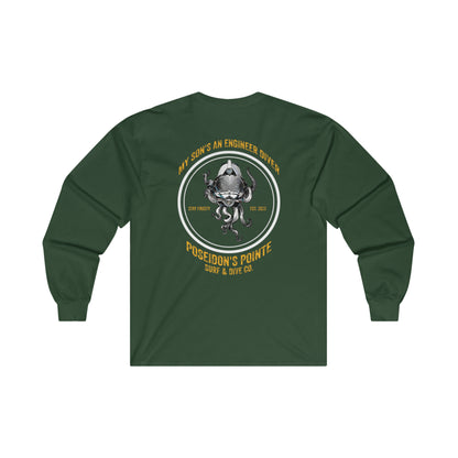 My Son's an Engineer Diver - Skullupus in Kirby Morgan Helmet - Ultra Cotton Long Sleeve Tee