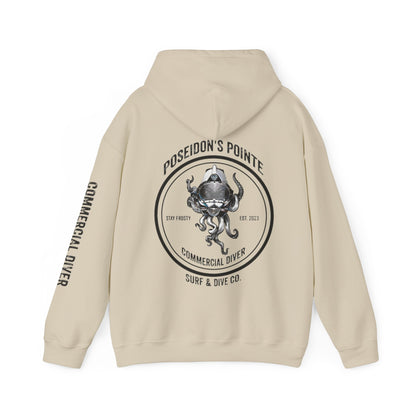 Commercial Diver - Skullupus in Kirby Morgan Helmet - Unisex Heavy Blend™ Hooded Sweatshirt