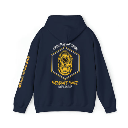 Engineer Diver - Forged in the Seas MAK V Dive Helmet - Unisex Heavy Blend™ Hooded Sweatshirt