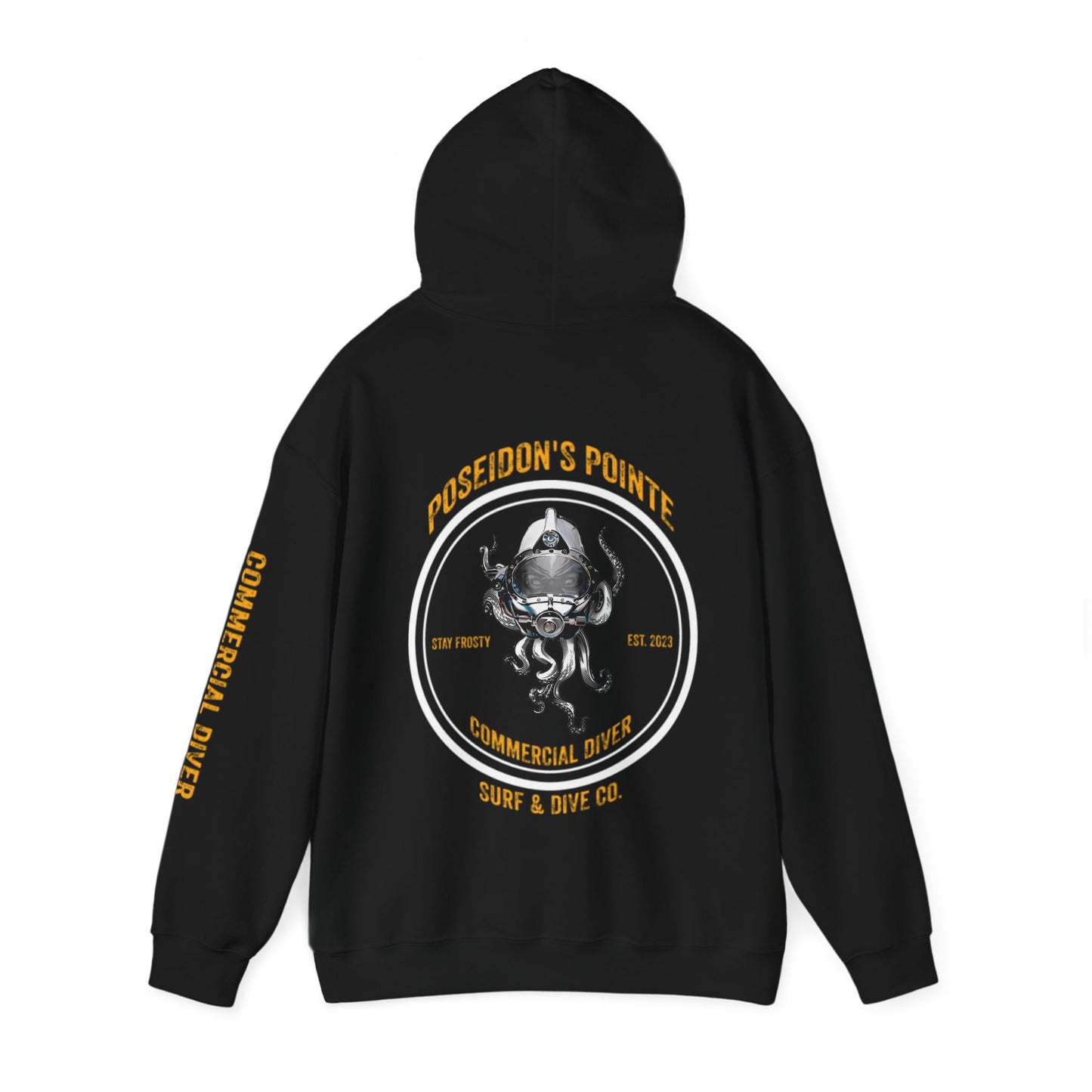 Commercial Diver - Skullupus in Kirby Morgan Helmet - Unisex Heavy Blend™ Hooded Sweatshirt