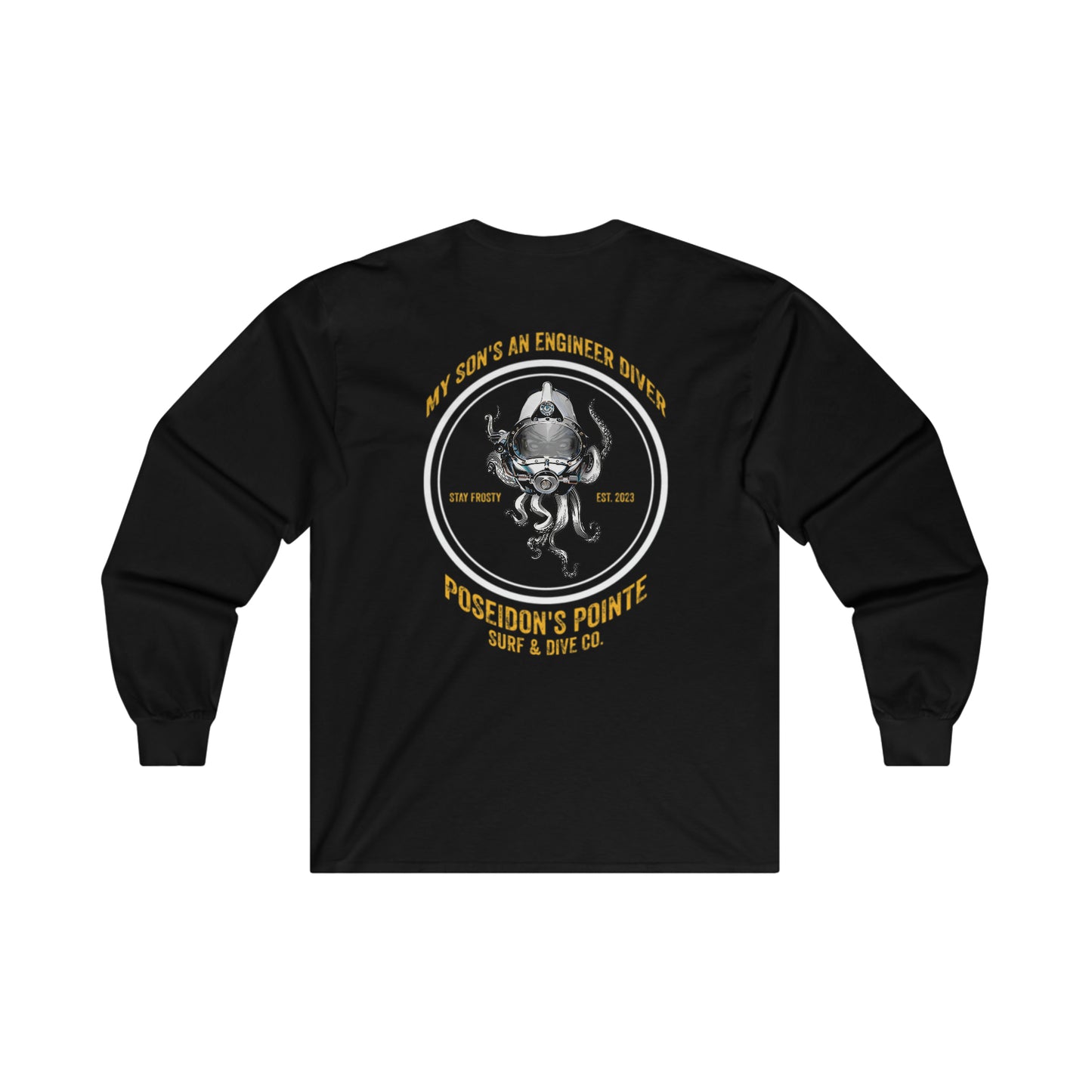 My Son's an Engineer Diver - Skullupus in Kirby Morgan Helmet - Ultra Cotton Long Sleeve Tee