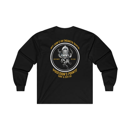 My Son's an Engineer Diver - Skullupus in Kirby Morgan Helmet - Ultra Cotton Long Sleeve Tee