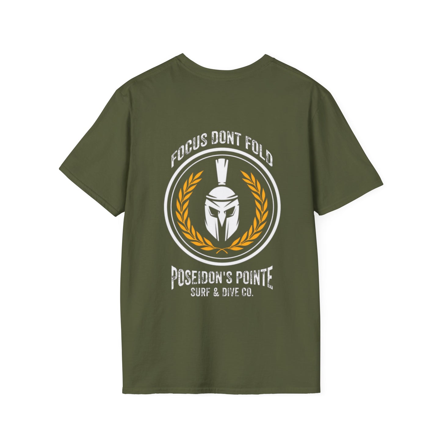 Focus Don't Fold Spartan Helmet Unisex Softstyle T-Shirt