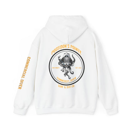 Commercial Diver - Skullupus in Kirby Morgan Helmet - Unisex Heavy Blend™ Hooded Sweatshirt