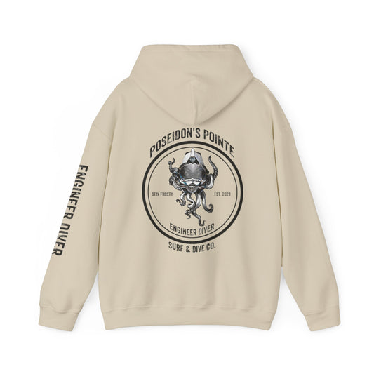 Engineer Diver - Skullupus in Kirby Morgan Helmet - Unisex Heavy Blend™ Hooded Sweatshirt