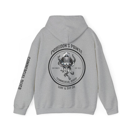 Commercial Diver - Skullupus in Kirby Morgan Helmet - Unisex Heavy Blend™ Hooded Sweatshirt