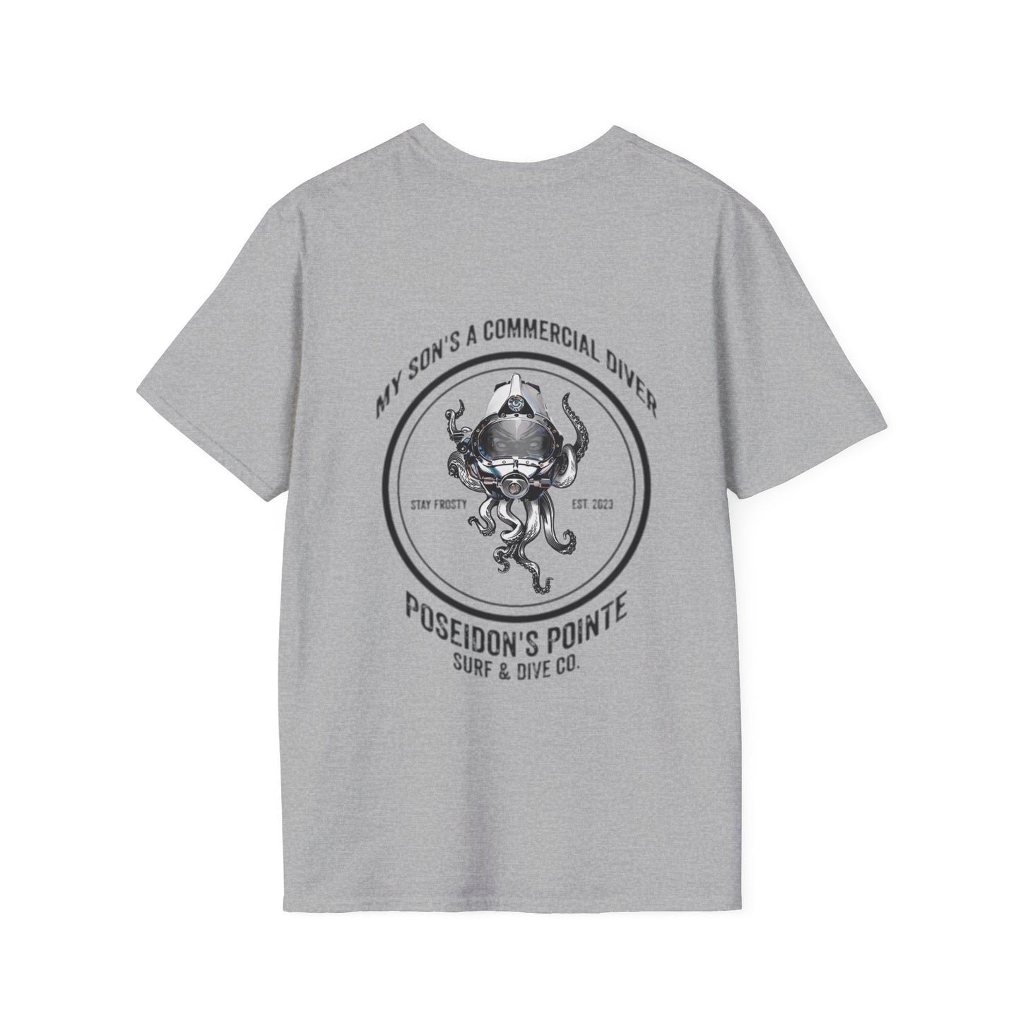 My Son's a Commercial Diver - Skullupus in Kirby Morgan Dive Helmet Unisex Softstyle T-Shirt