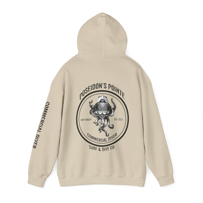 Commercial Diver - Skullupus in Kirby Morgan Helmet - Unisex Heavy Blend™ Hooded Sweatshirt