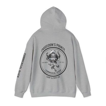 Commercial Diver - Skullupus in Kirby Morgan Helmet - Unisex Heavy Blend™ Hooded Sweatshirt